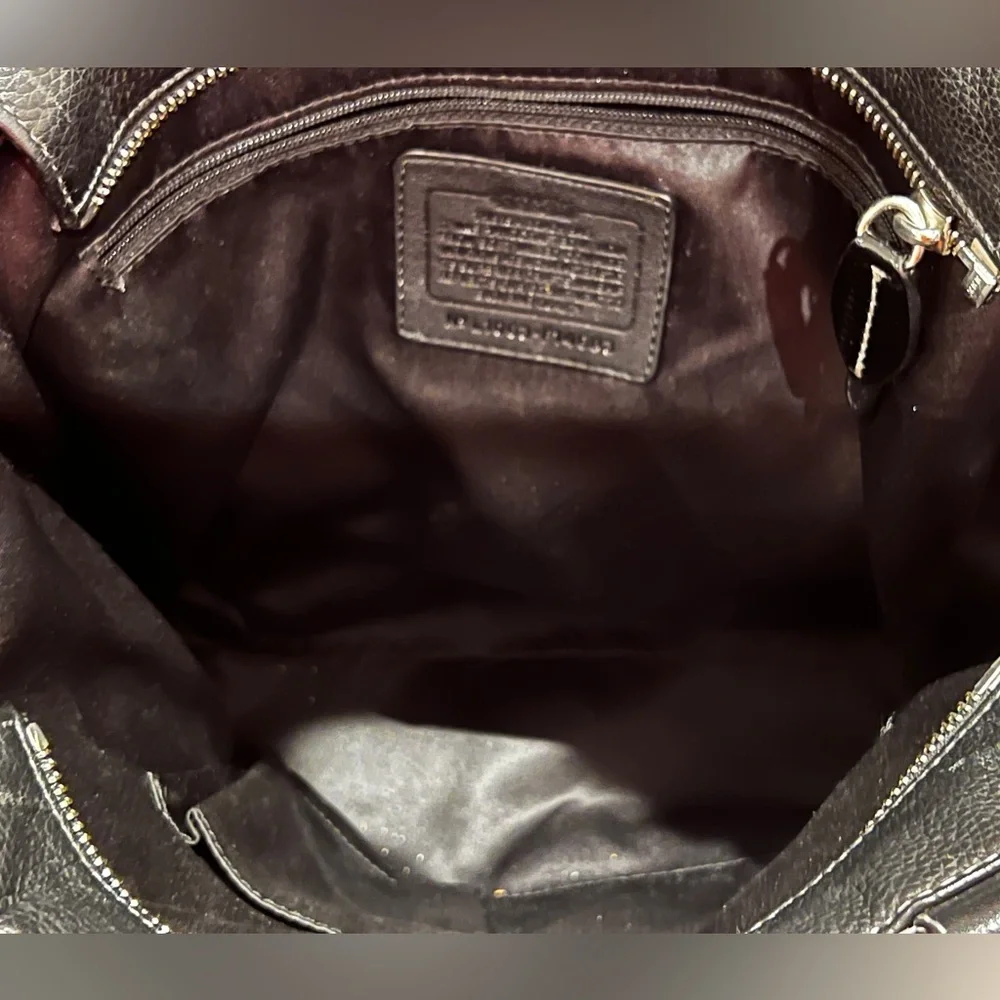 Coach Soft Black Leather Shoulder Bag